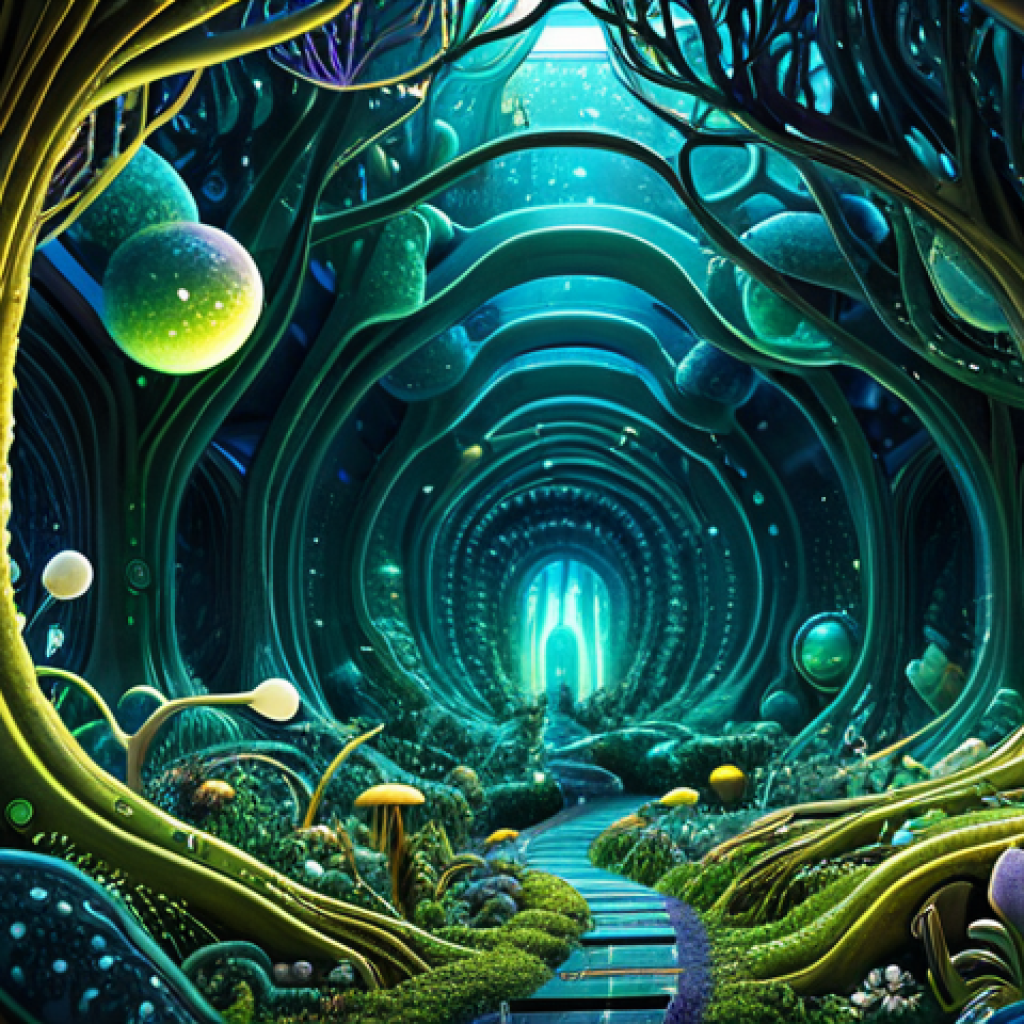 마이크로바이옴과 알레르기 반응의 연관성 - The Inner Universe - A Thriving Microbiome City**
"A breathtaking, hyper-realistic macro shot of an...